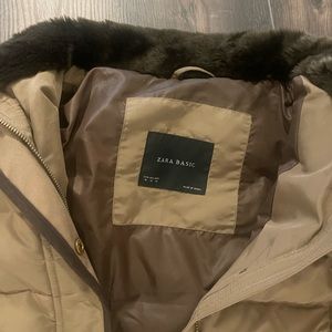 Zara brown and tan coat